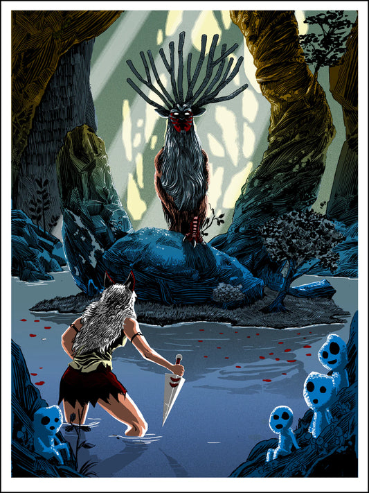 Tim Doyle: Miyazaki - Mononoke Art Print