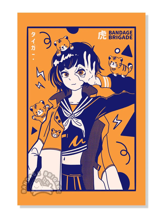 Bandage Brigade: Tiger Girl Postcard