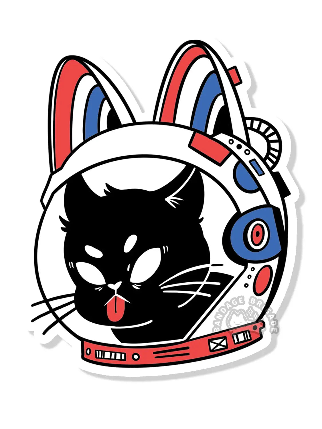 Bandage Brigade: Space Cat Helmet Sticker