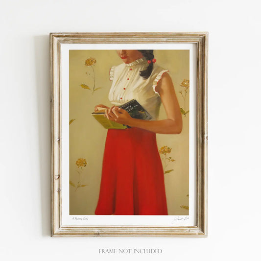 Janet Hill: A Mystery Lady Art Print