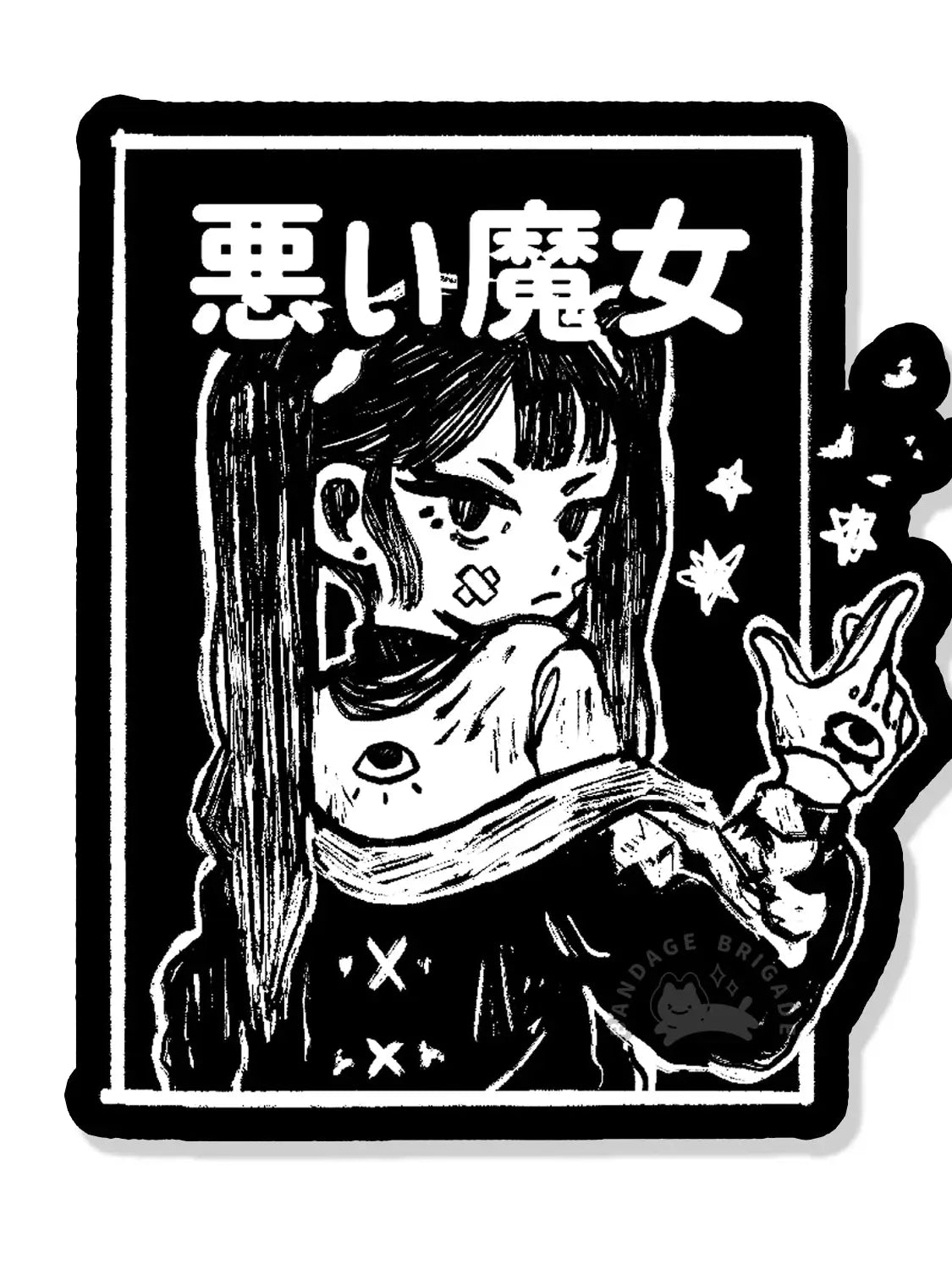 Bandage Brigade: Punk Witch Sticker