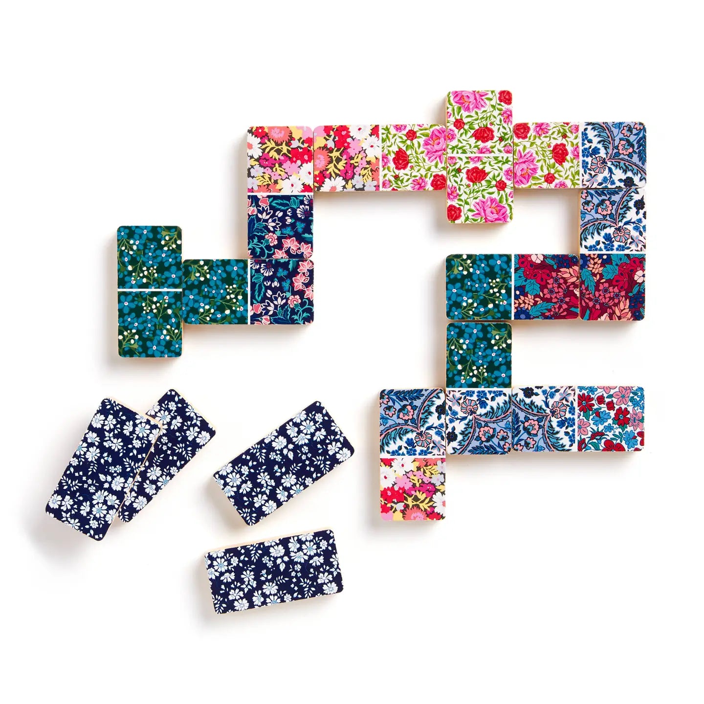 Liberty London: Floral Wood Domino Set