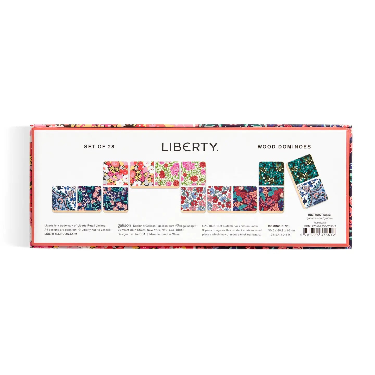 Liberty London: Floral Wood Domino Set