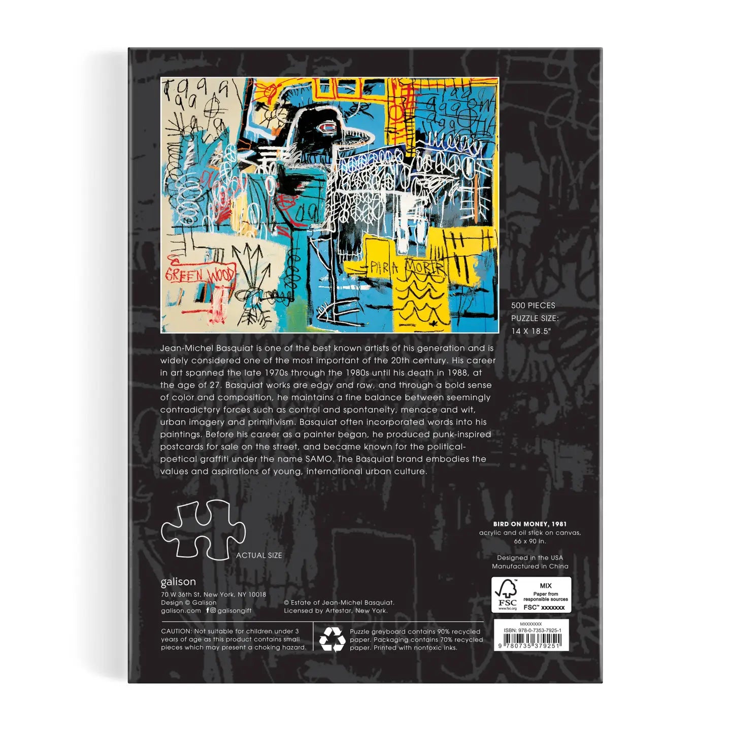 Jean-Michel Basquiat: Bird On Money Book Puzzle