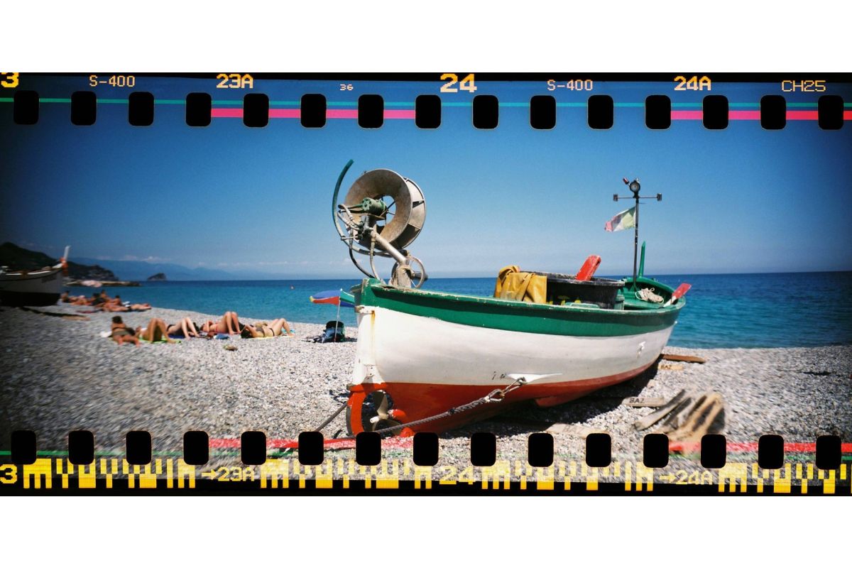 Sprocket Rocket Panoramic Baja Blue 35mm Camera