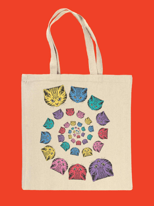 Popkiller: Spiral Cats Tote Bag