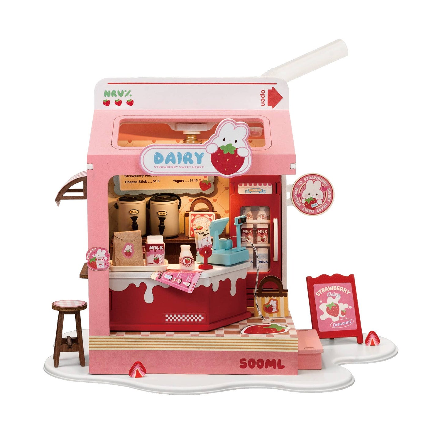 DIY Kit: Strawberry Milk Box Shop