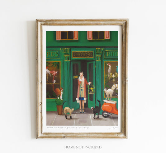 Janet Hill: Miss Mink Lesson 3 Art Print